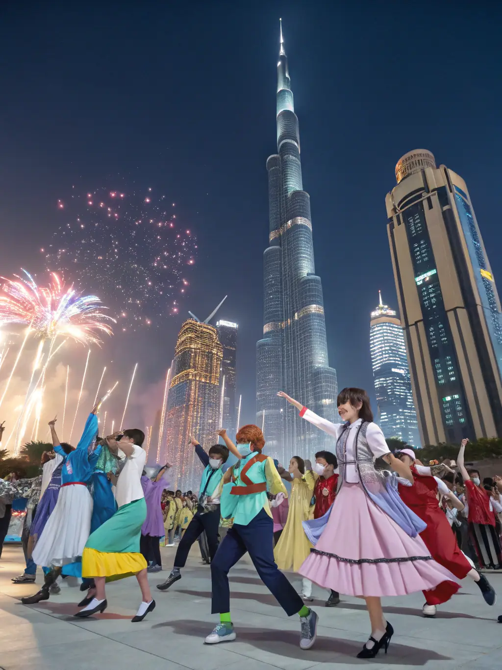 A lively image of teenagers participating in a cultural workshop, learning traditional Breton dance in Fréhel.